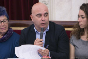 David Navarro en el Pleno del Ayuntamiento de Cádiz