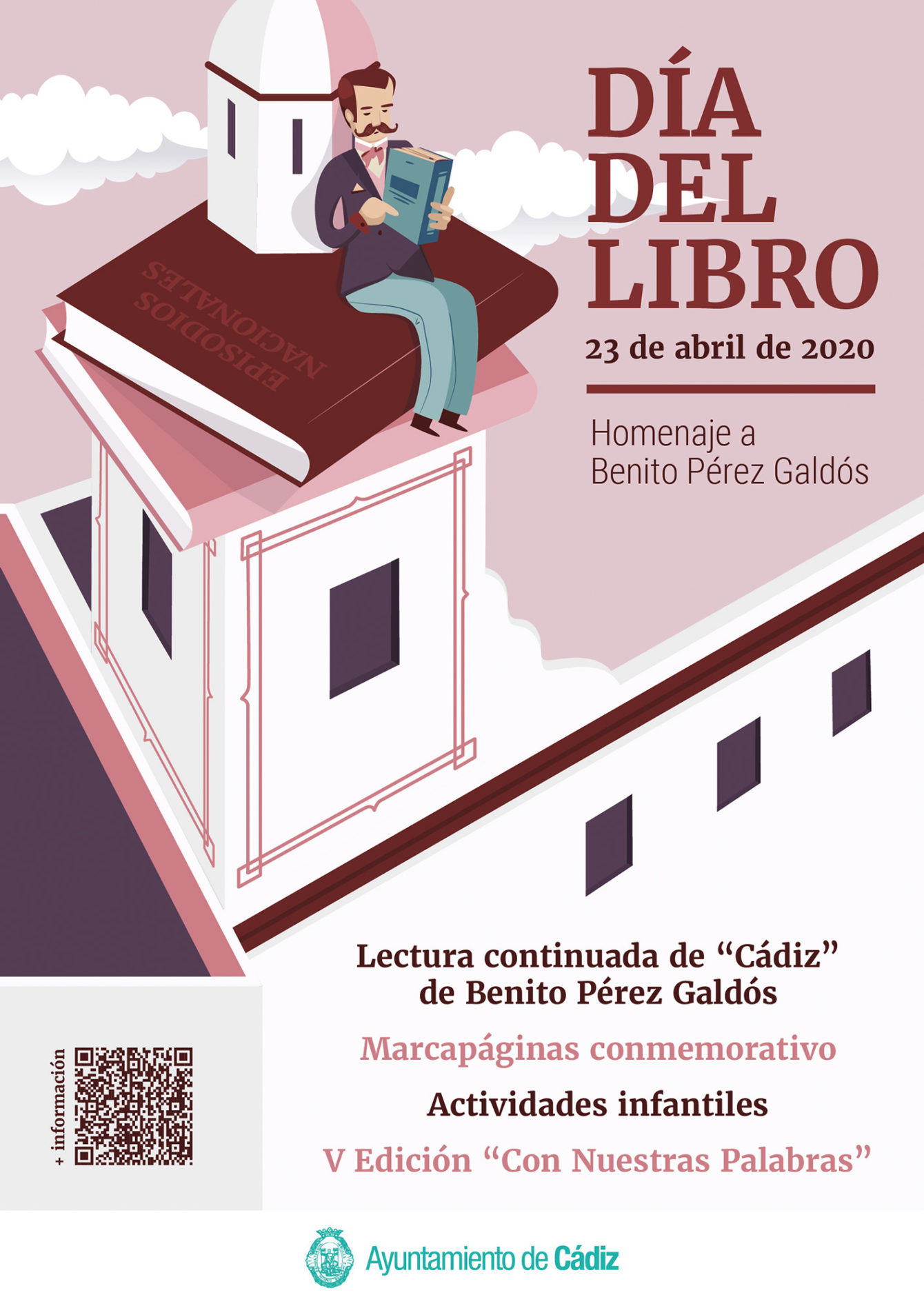 Cartel Día del Libro Cádiz 2020