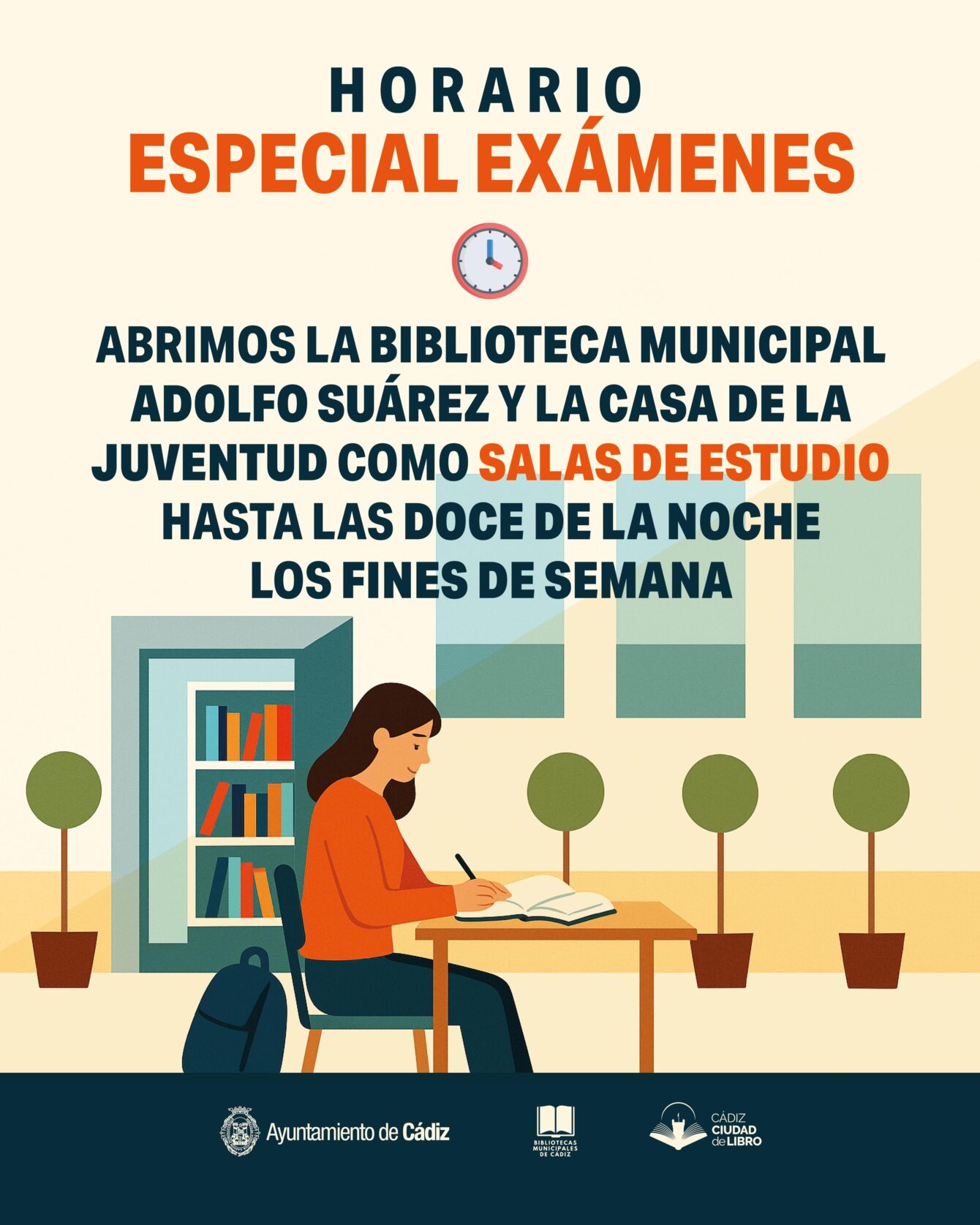 horario, bibliotecas, especial